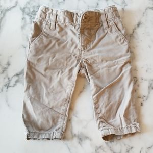 Khaki Pull-On Pants, Size 3-6 Months